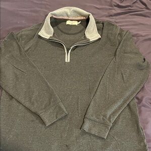 The Normal Brand Charcoal Zip-Up Sweater